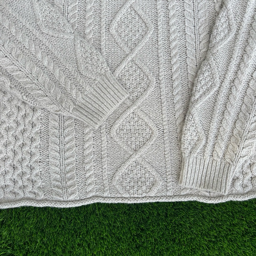 Essentials Cream Cable Knit Sweater - Picture 3 of 6